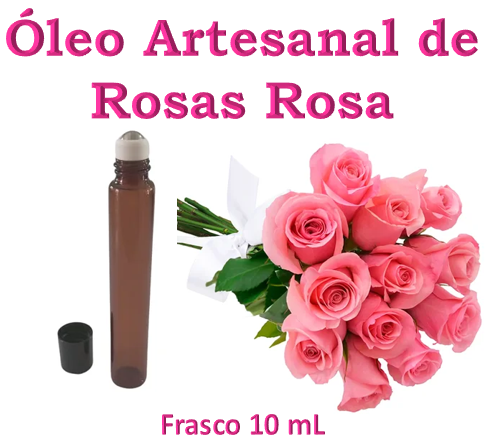 Óleo Artesanal de Rosas cor de Rosas
