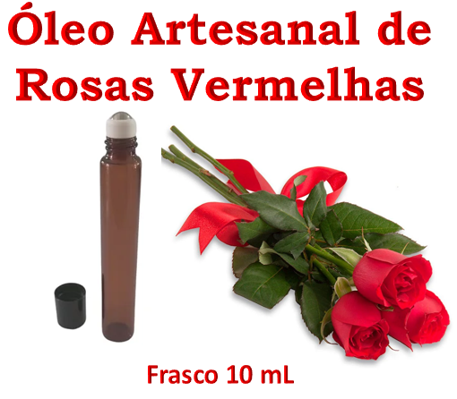 Óleo Artesanal de Rosas Vermelhas