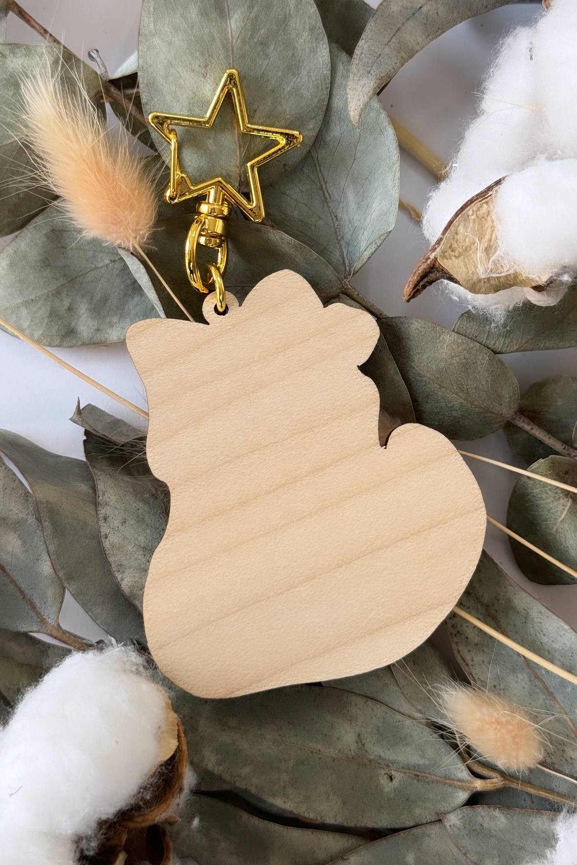 Wooden Keychain Fox