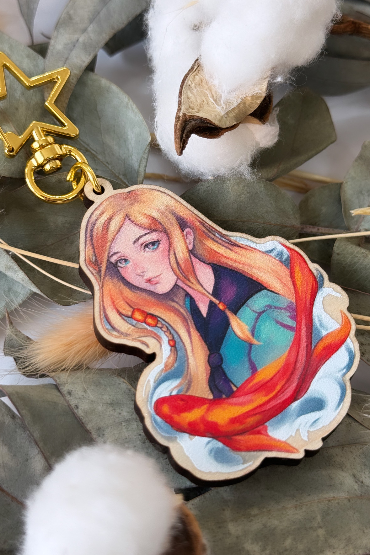 Wooden Keychain Mina