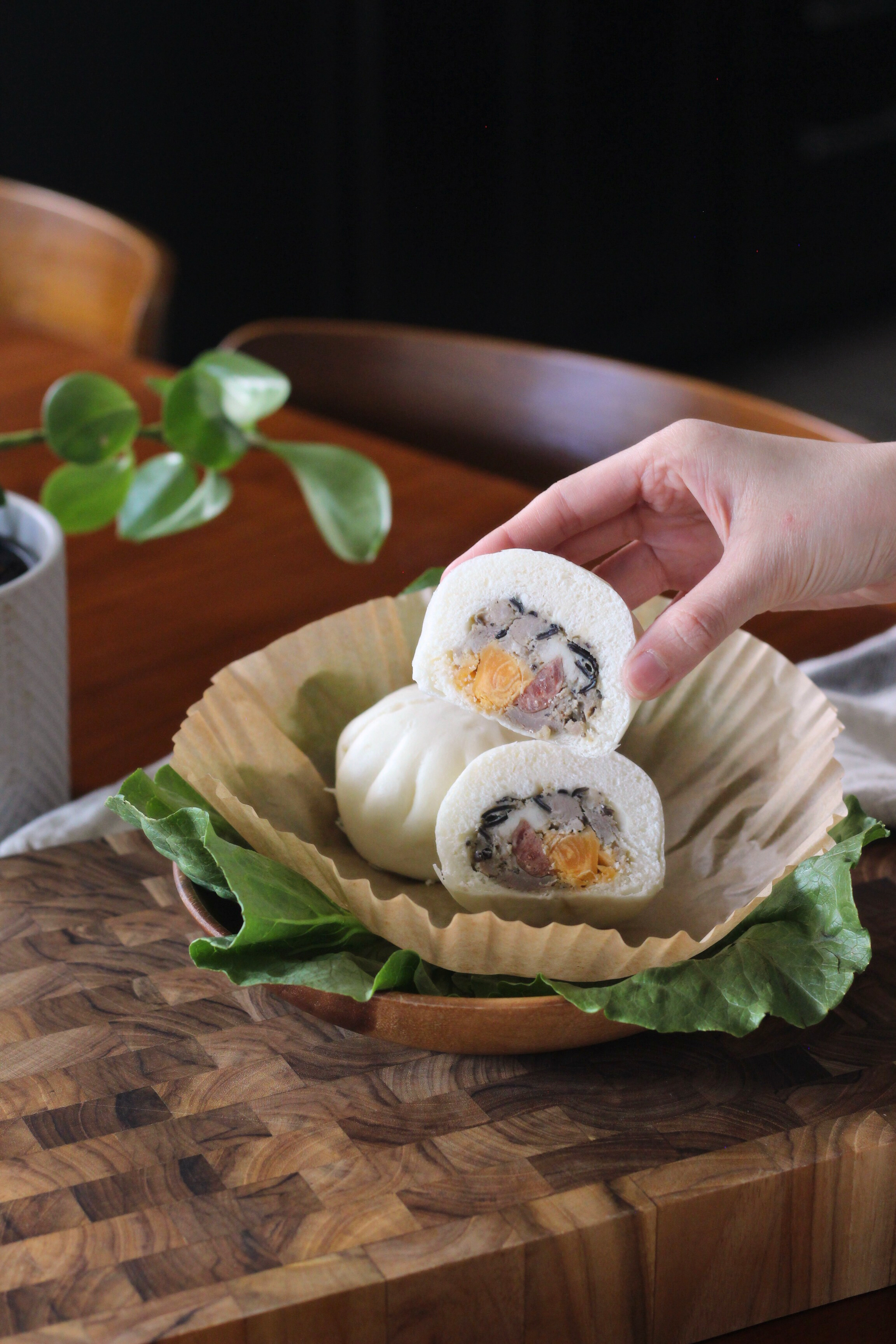 Pork Bun With Salted Egg 