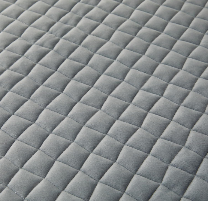 Quilted Flannel Pillowcases,2 Pack Soft Flannel Pillow Shams Covers with Envelope Closure,No Filling. (Standard, Gray)