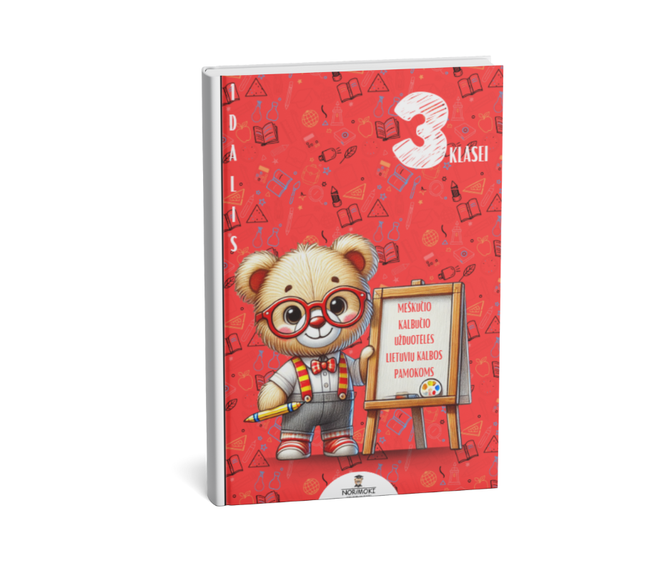 Meškučio Kalbučio užduotėlės lietuvių kalbos pamokėlėms 3 kl., 1 d.