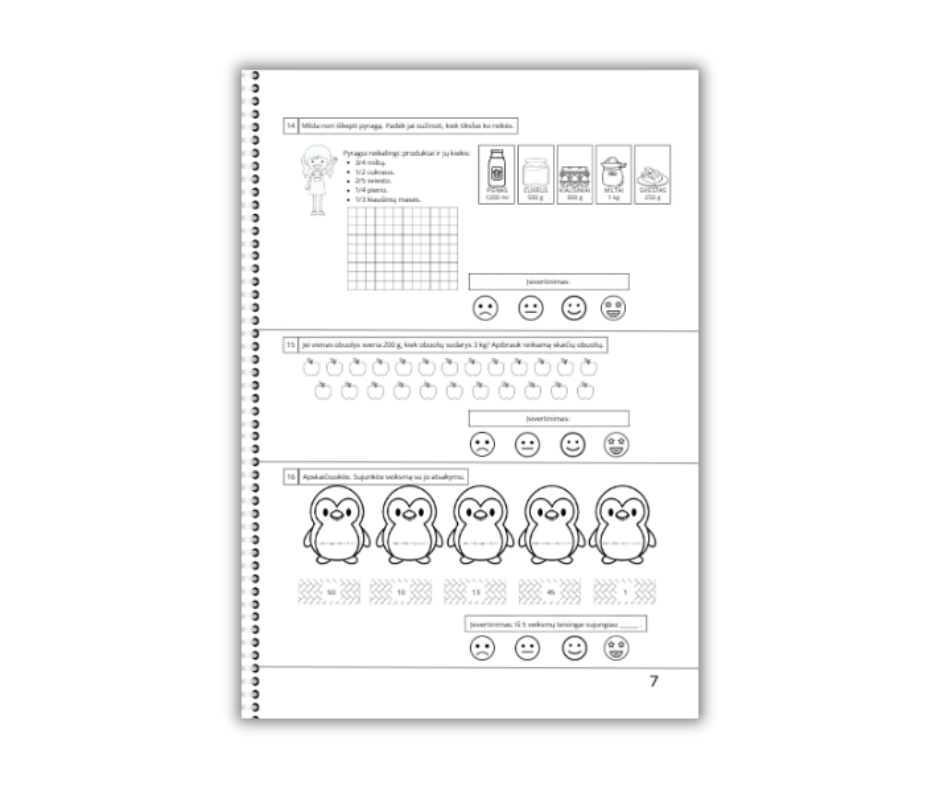 Skaičių pasaulyje 4 klasei, 2 dalis