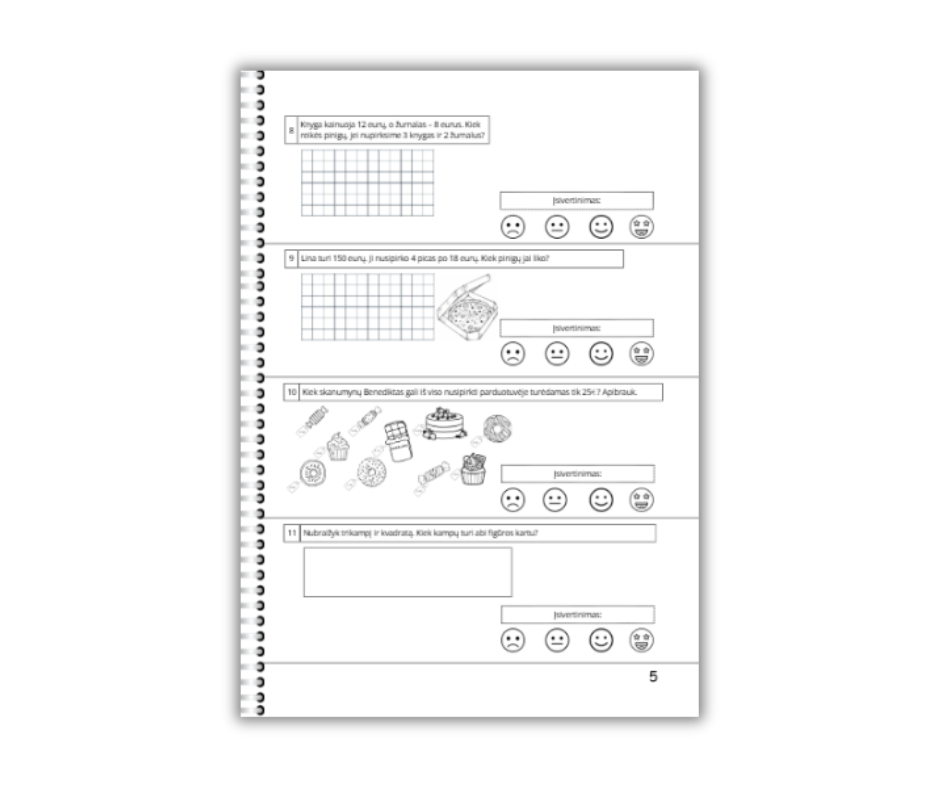 Skaičių pasaulyje 3 klasei, 2 dalis