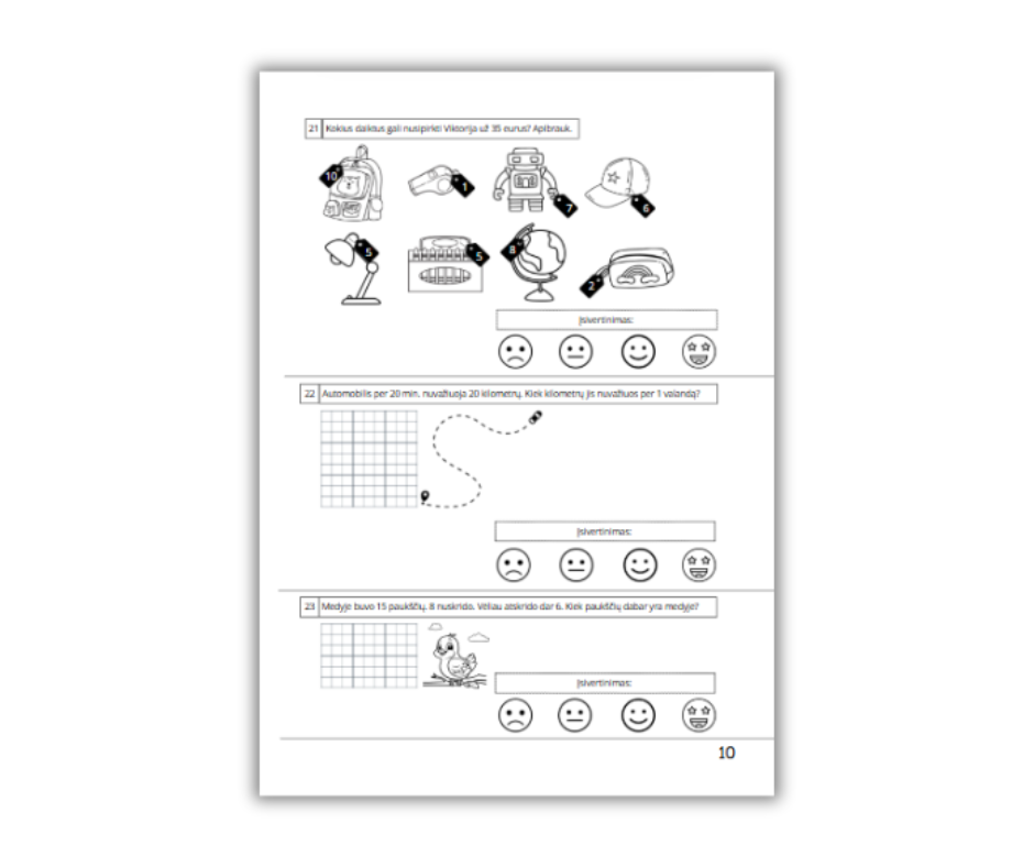 Skaičių pasaulyje 2 klasei, 2 dalis