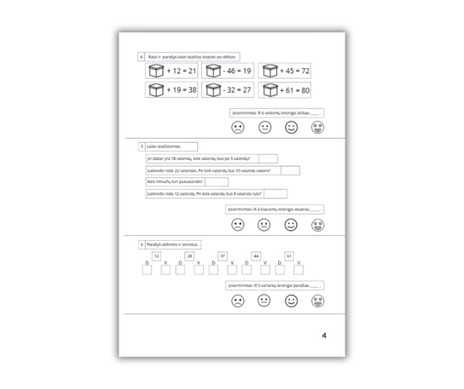 Skaičių pasaulyje 1 klasei, 2 dalis