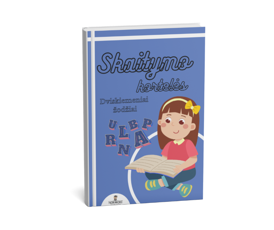 Skaitymo kortelės. Dviskiemeniai žodžiai