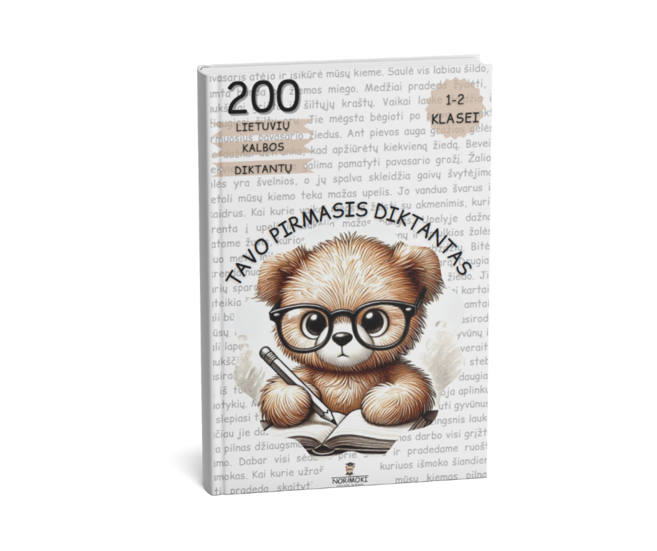 Tavo pirmasis diktantas. 1-2 klasei.