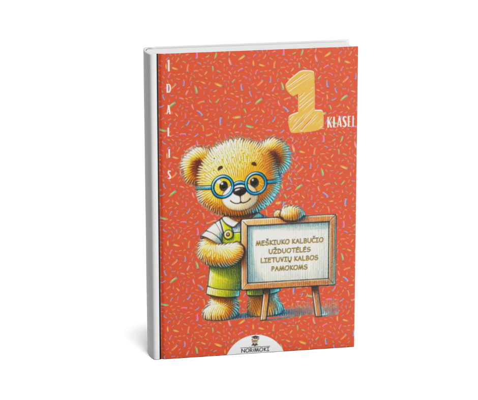 Meškiuko kalbučio užduotėlės, 1 klasė.