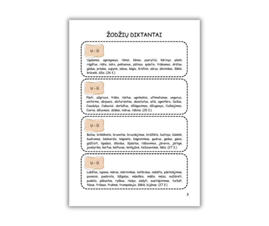 Tavo antrasis diktantas 3-4 klasei