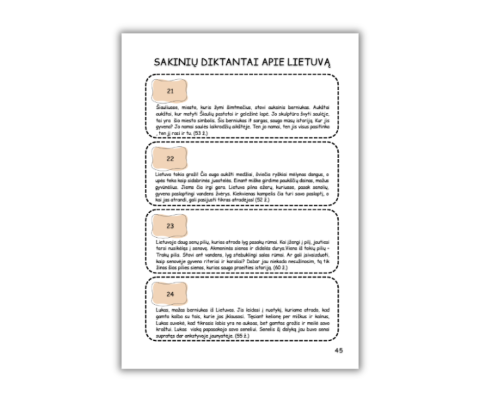 Tavo antrasis diktantas 3-4 klasei