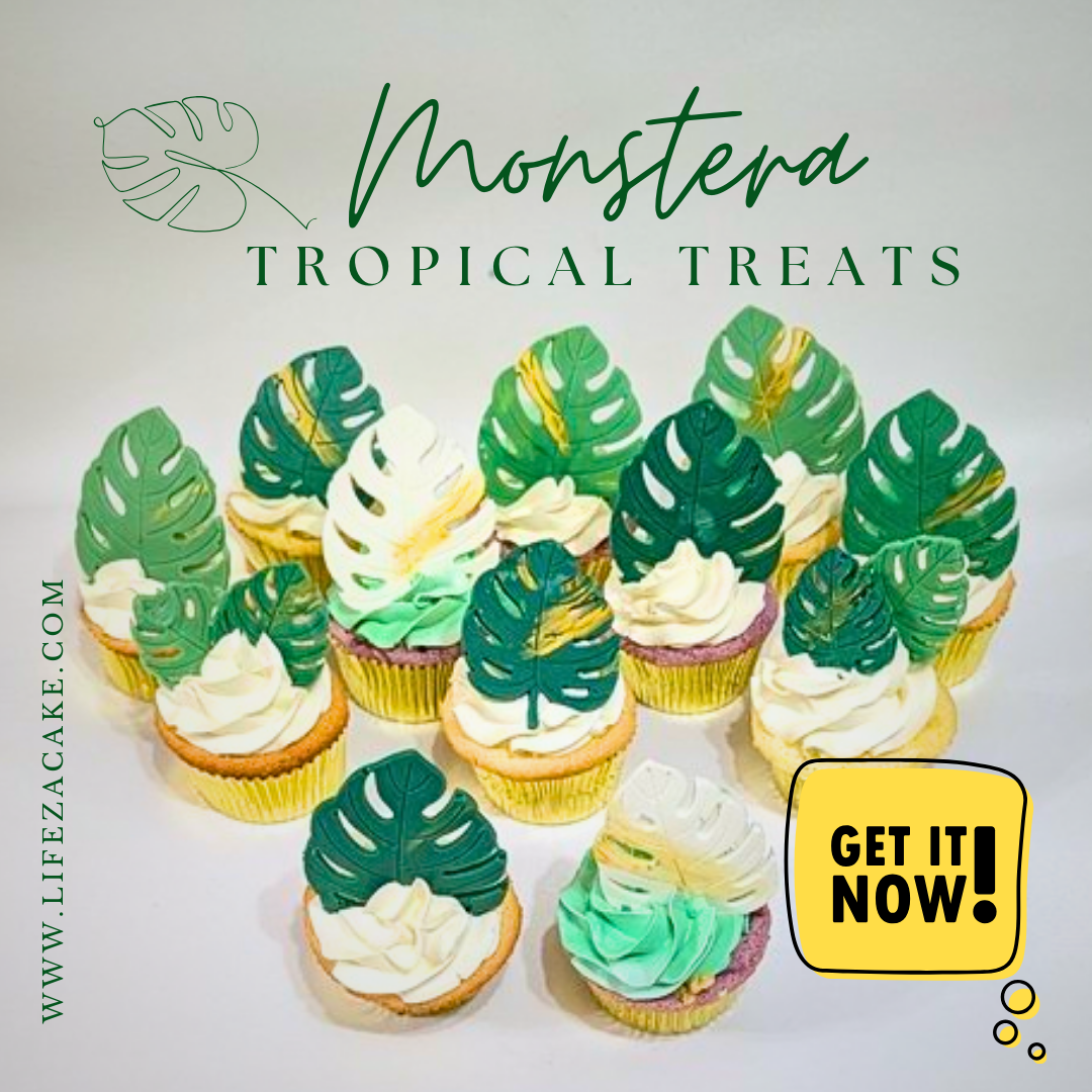 Monstera and Golds Cupcakes