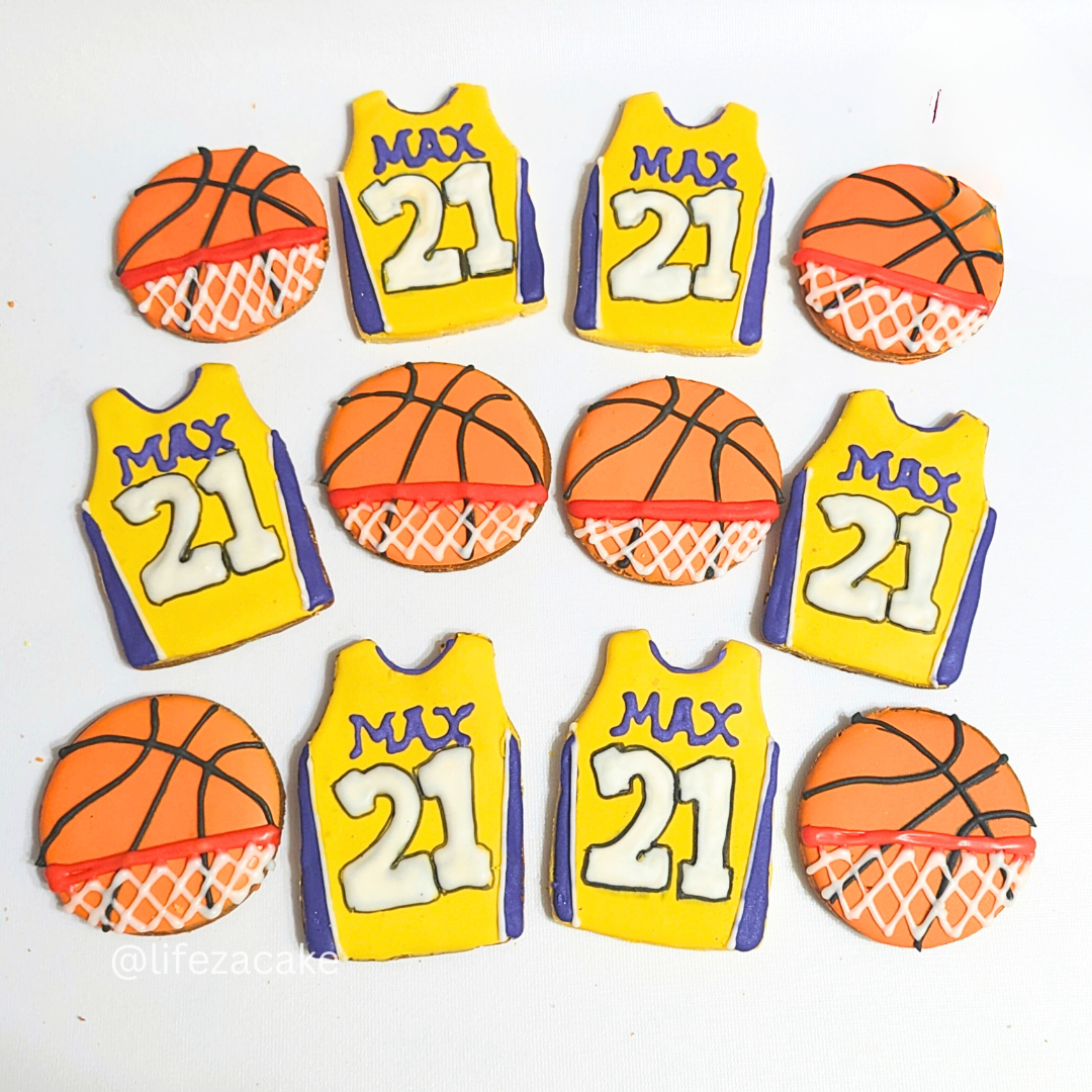 Basketball Hoops and Jerseys Cookies