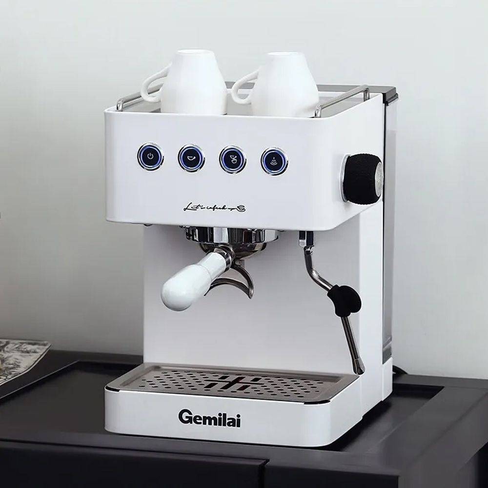 Gemilai Espresso Coffee Maker Frothing 15 Bar 10A 1.7L - White