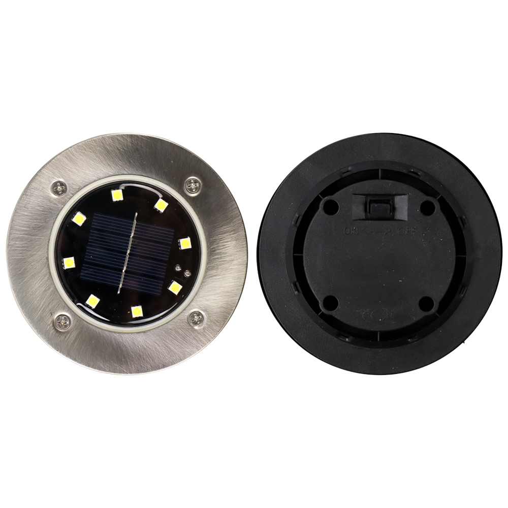 LED IP65 Solar Ground Light 8 LED Decorative Garden Light - CL-022 - White