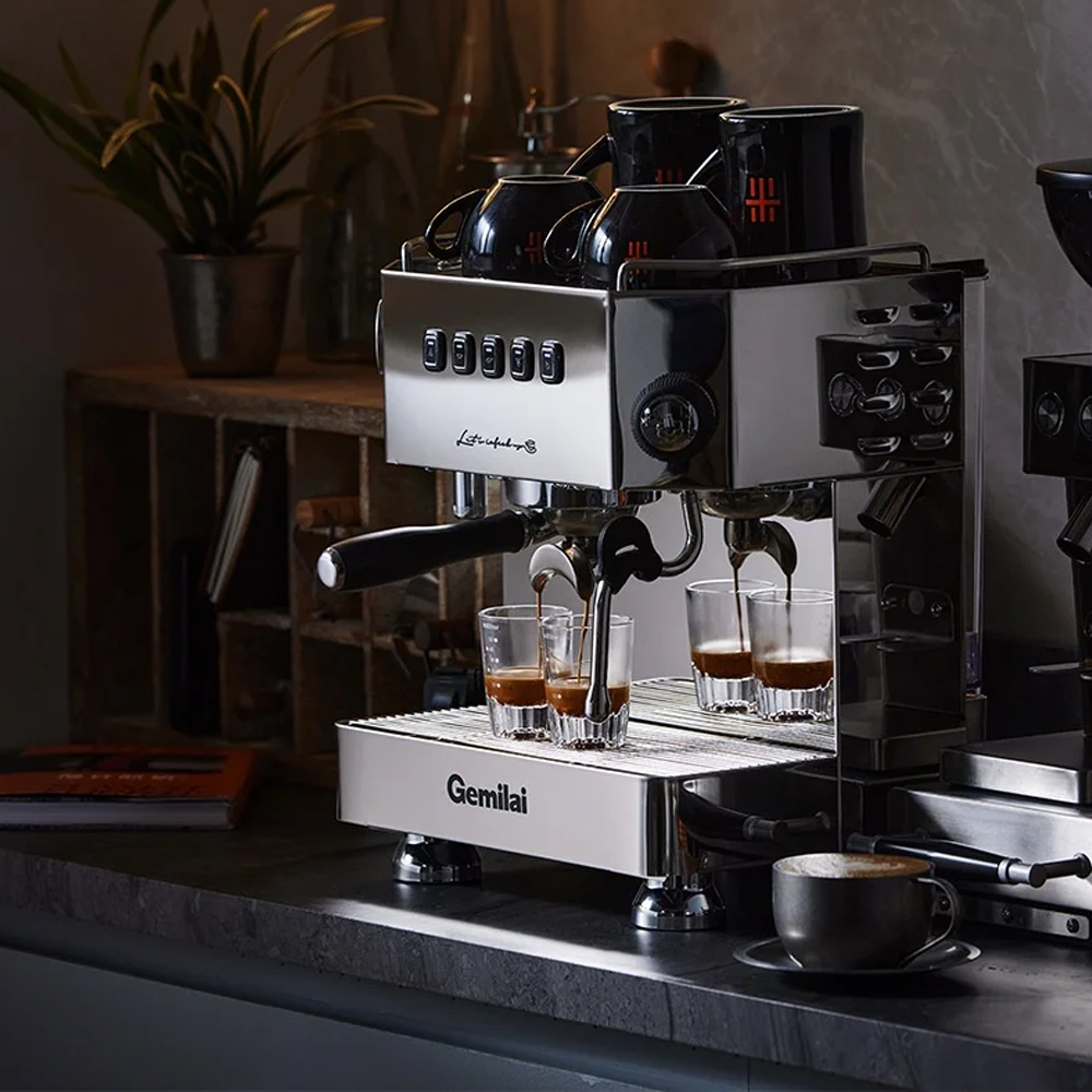 Gemilai Espresso Coffee Maker Frothing 15 Bar 16A 1.7L 