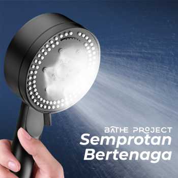 BATHE PROJECT One-Key Stop 8 Mode Adjustable Bath Shower Head - SH28