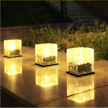 DUTRIEUX Ice Brick Solar Water LED Decorative Garden Light 0.2W IP45 Warm Light - Transparent