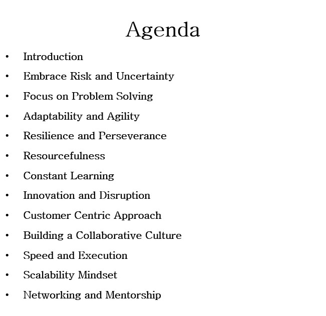 Understand, Build and Embrace  Startup Mindset for a Successful Life