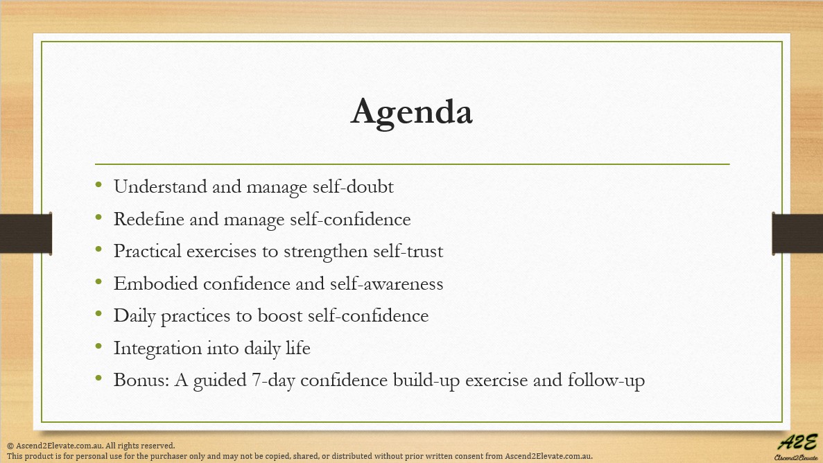 Confidence Building Masterclass: Build Self-Confidence for Life Success