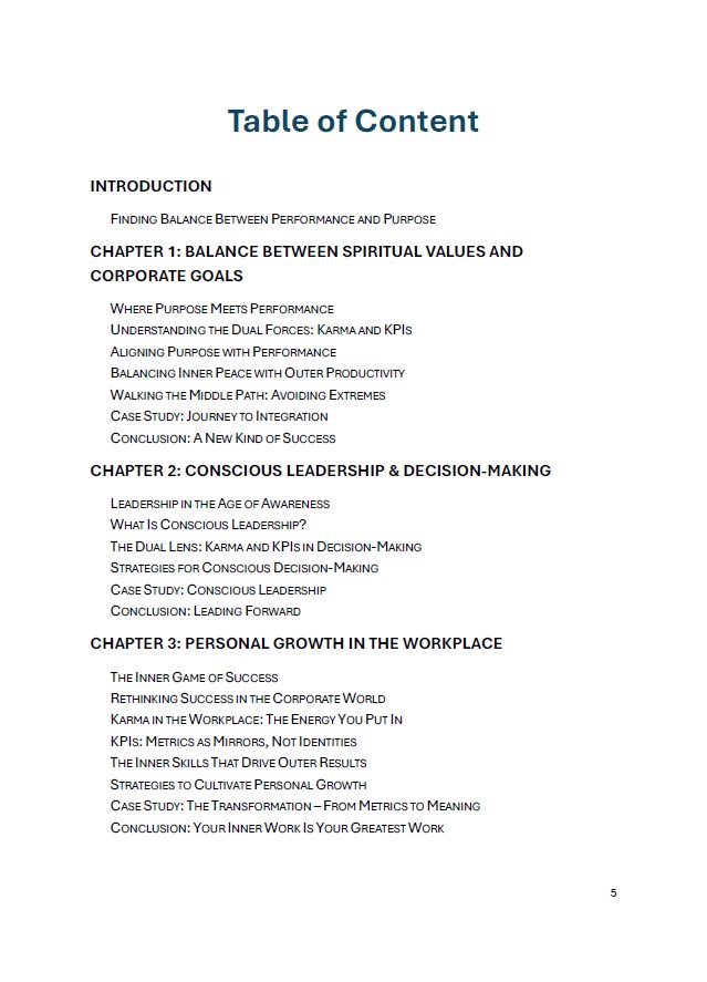 "The Corporate Yogi " - Dharma, Karma, KPI and the Middle Path 