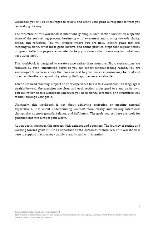 Goal Setting and Achievement Workbook 