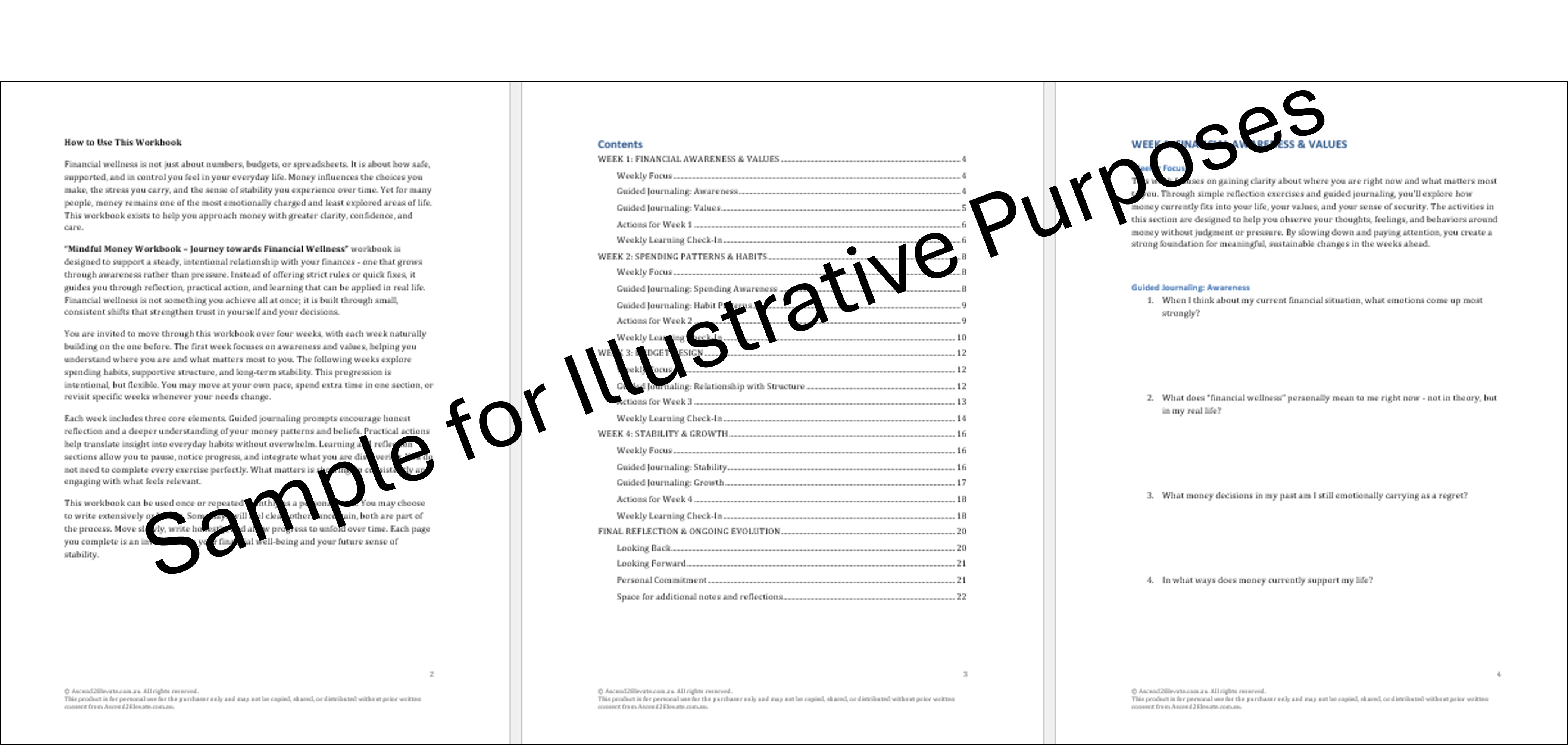 Mindful Money Workbook – Journey towards Financial Wellness