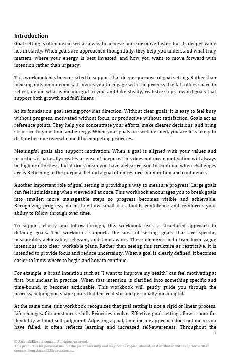 Goal Setting and Achievement Workbook 