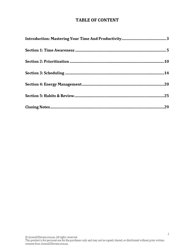 Personal Productivity  and Time Mastery Training