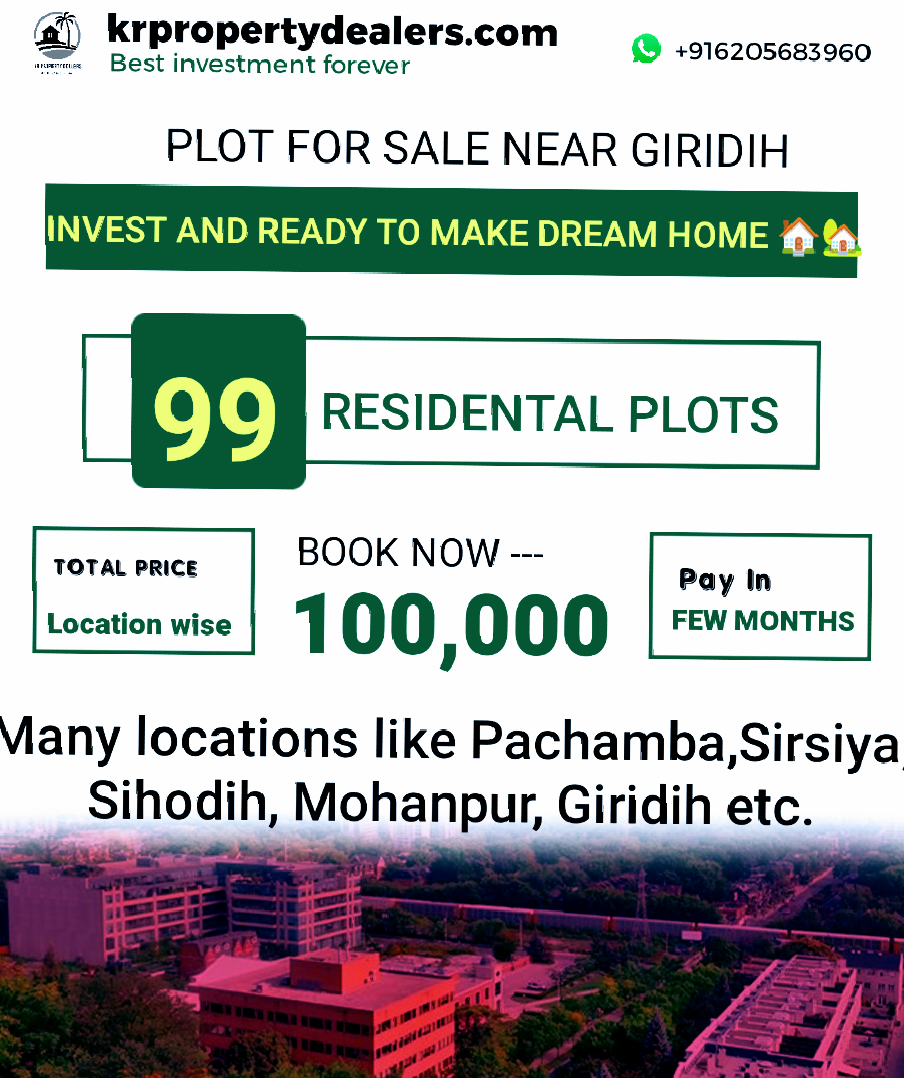 Property for sale besides nagar van giridih jharkhand