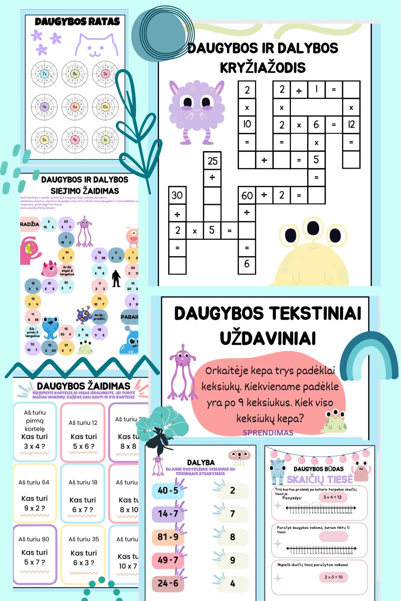 Daugyba ir dalyba linksmiau