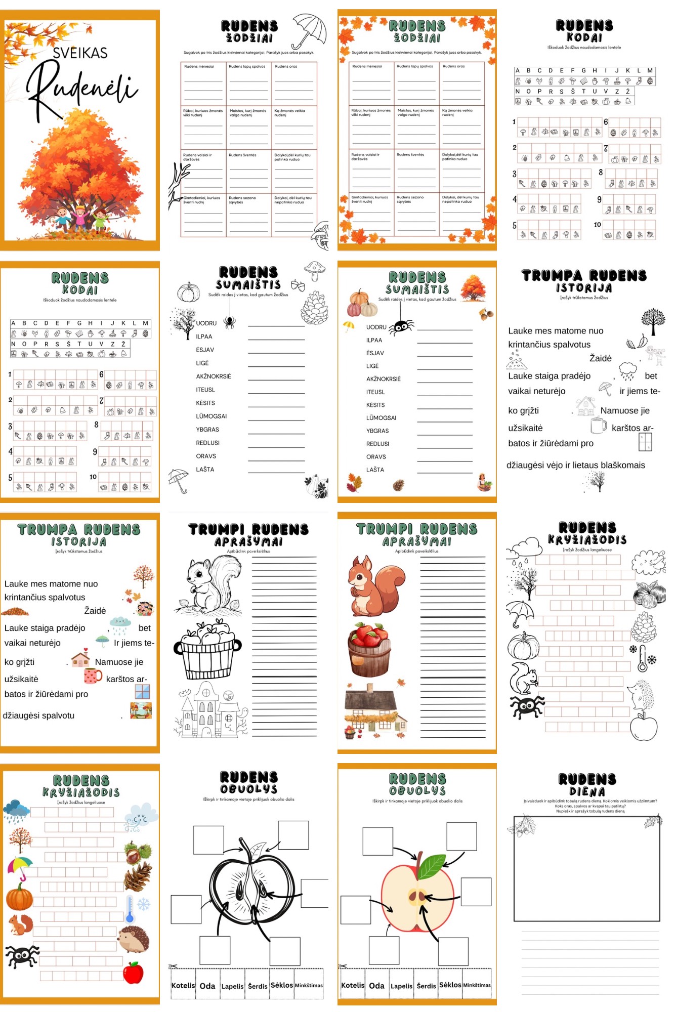 Rudens užduotėlės pradinukams