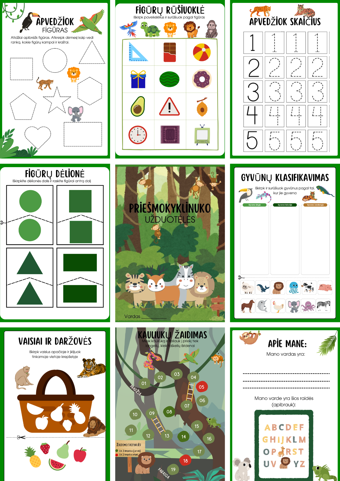 Užduotėlės priešmokyklinukams 1