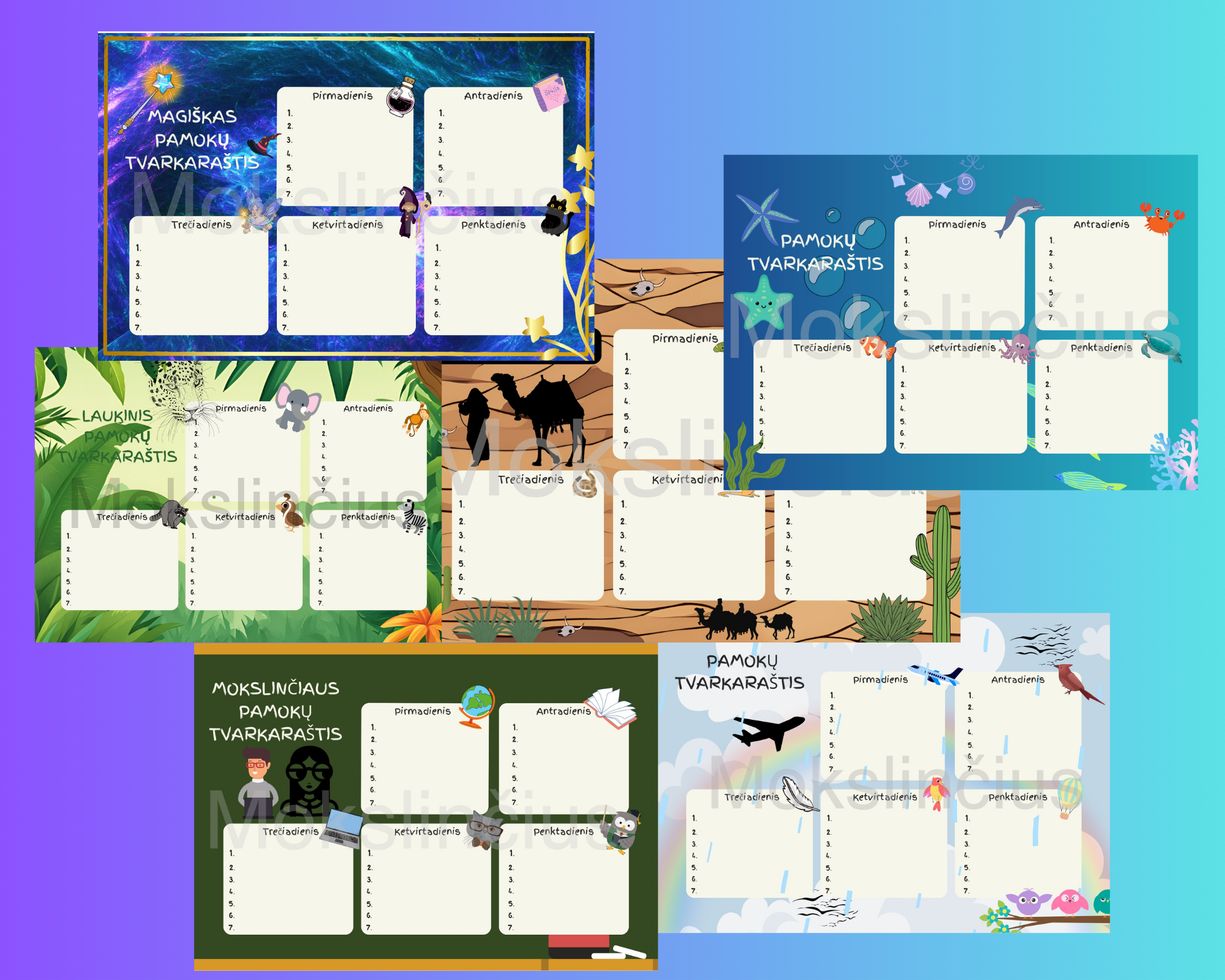 Pamokų tvarkaraščiai