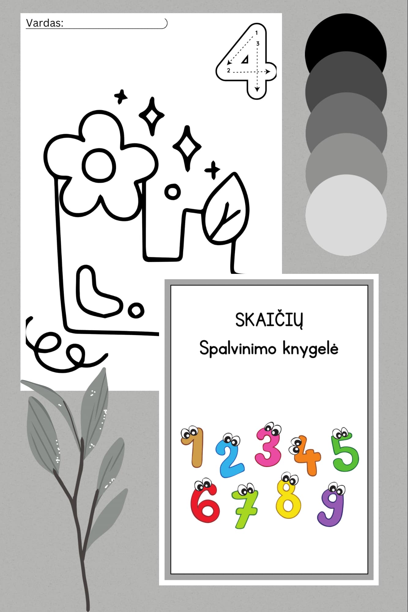 Skaičių spalvinimo knygelė