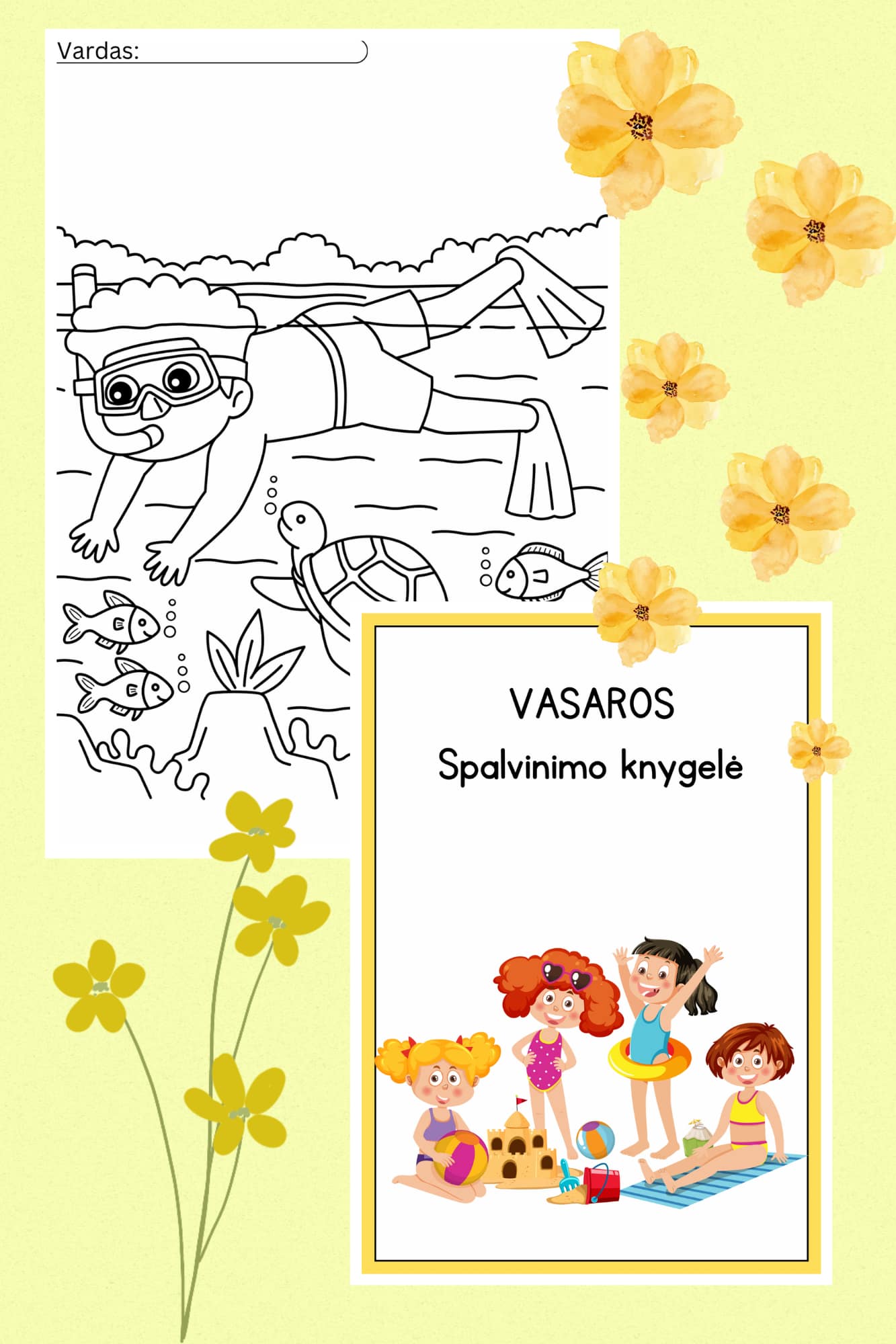 Spalvinimo knygelė vasarai