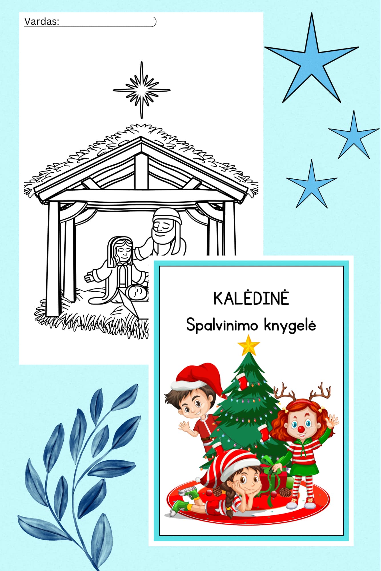 Spalvinimo knygelė Kalėdoms