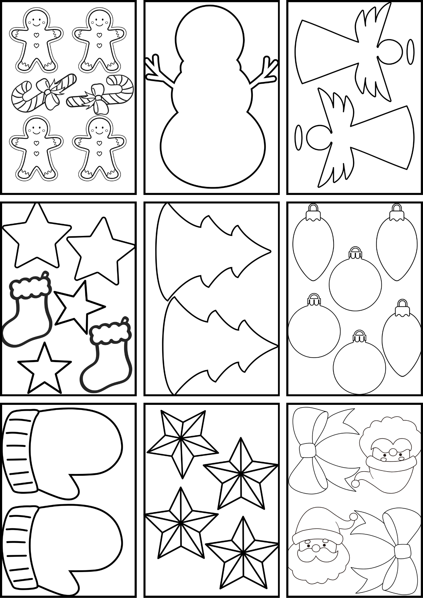 Šablonai žiemos tema