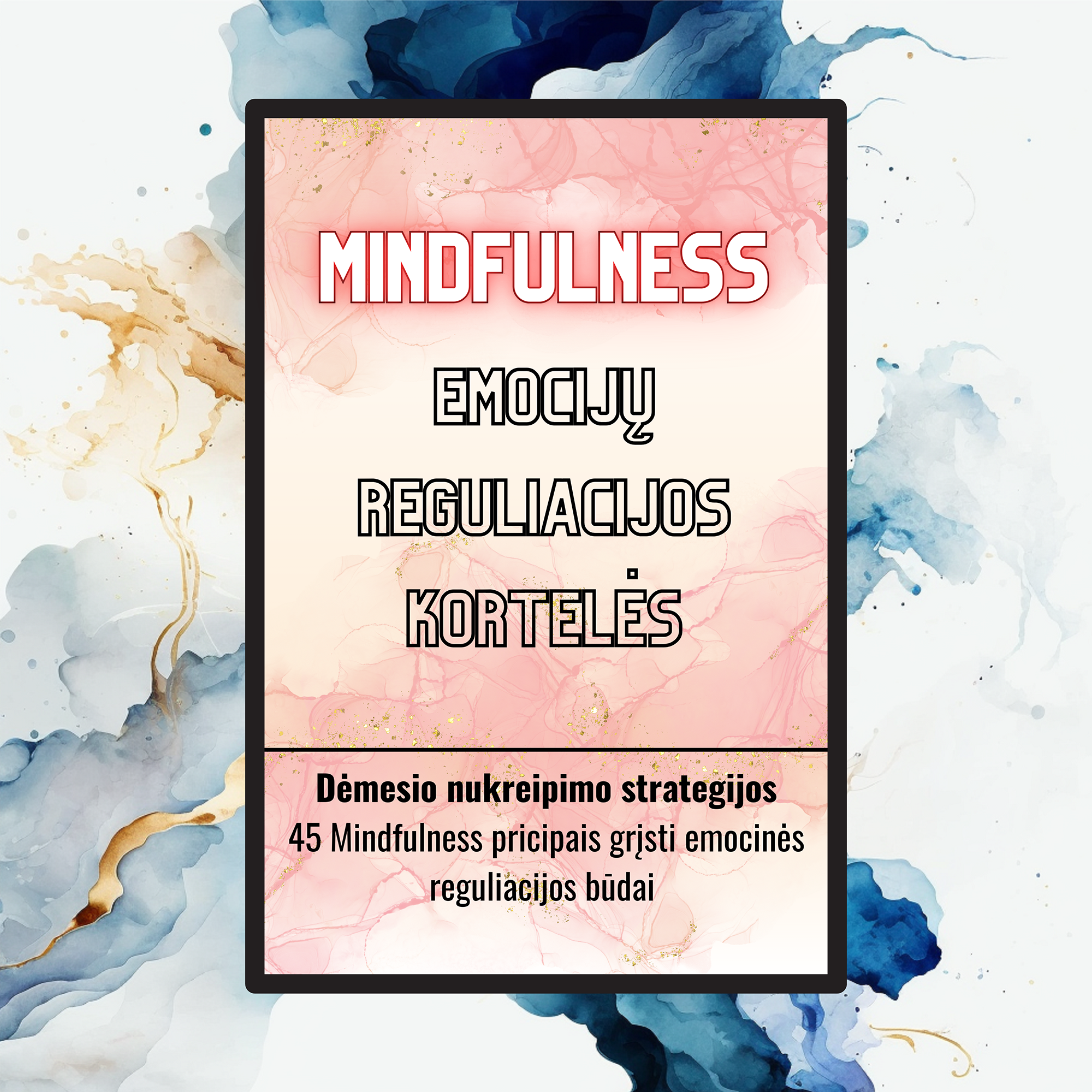 Mindfulness emocijų reguliacijos kortelės