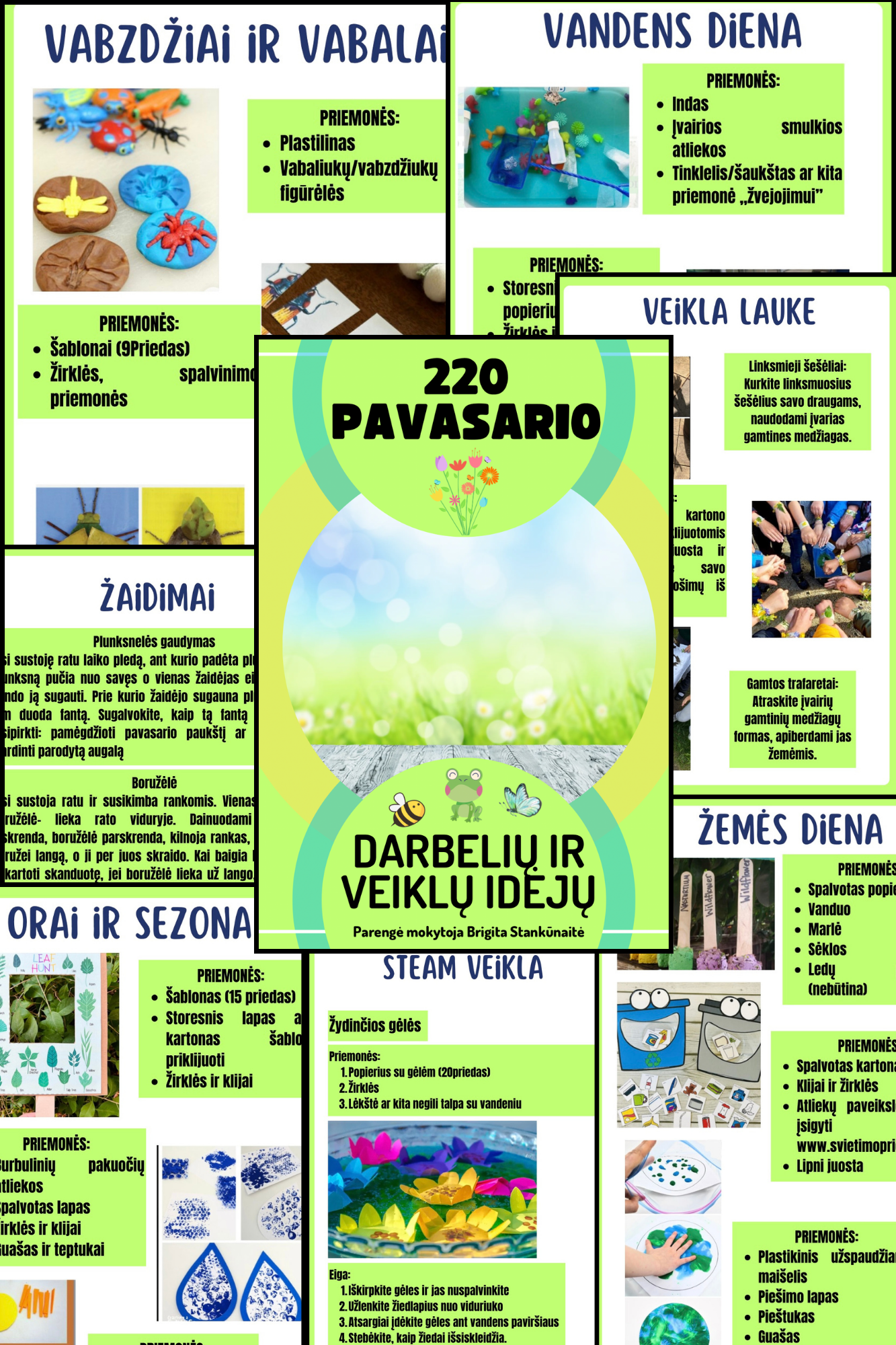 220 pavasario darbelių ir veiklų idėjų