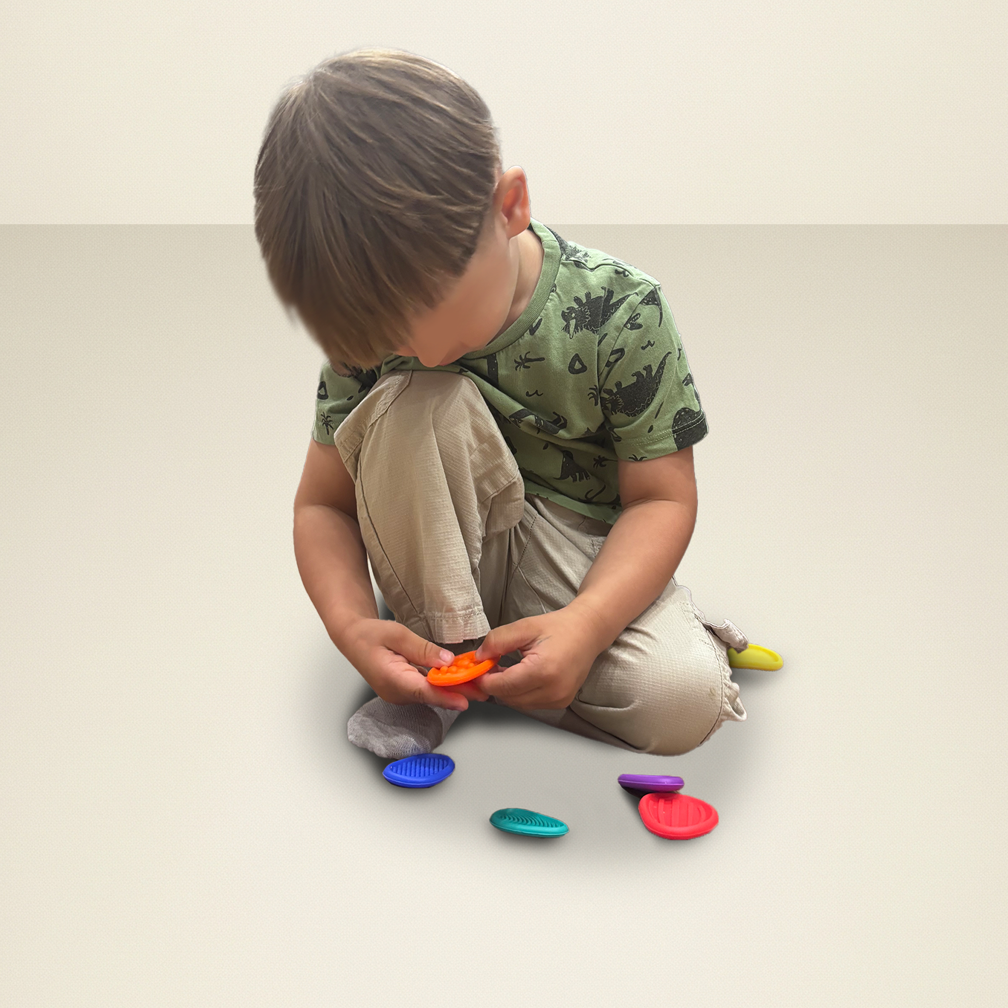 Taktilinių akmenukų rinkinys