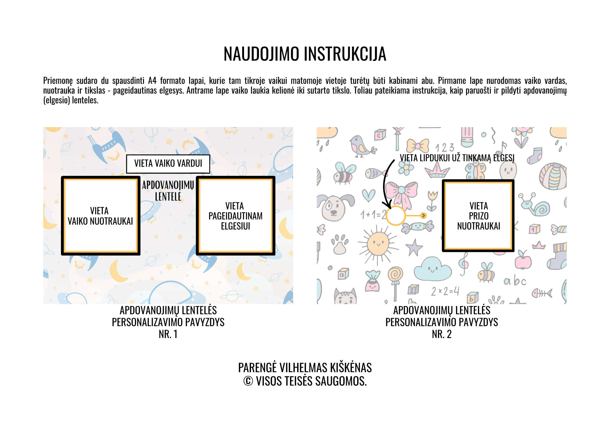 Apdovanojimų lentelės