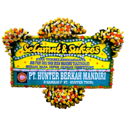 Karangan bunga papan pernikahan