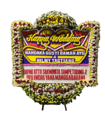 Karangan Bunga Papan Pernikahan