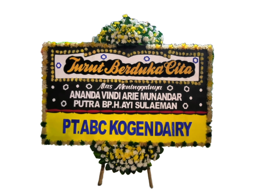 Karangan bunga papan duka cita
