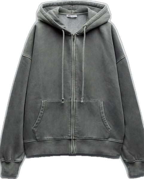 Gray Zip-Up Hoodie
