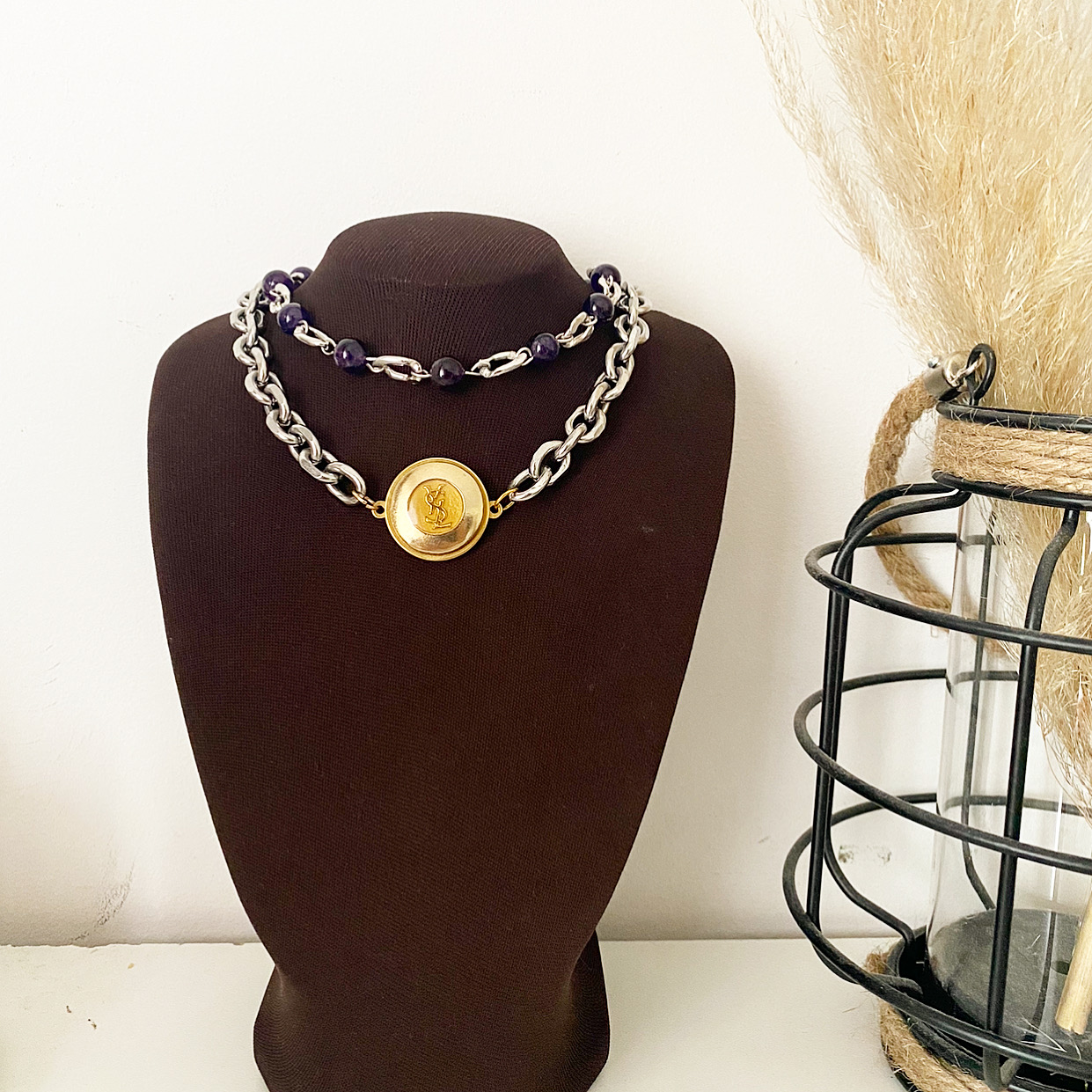 Collier YSL upcyclé