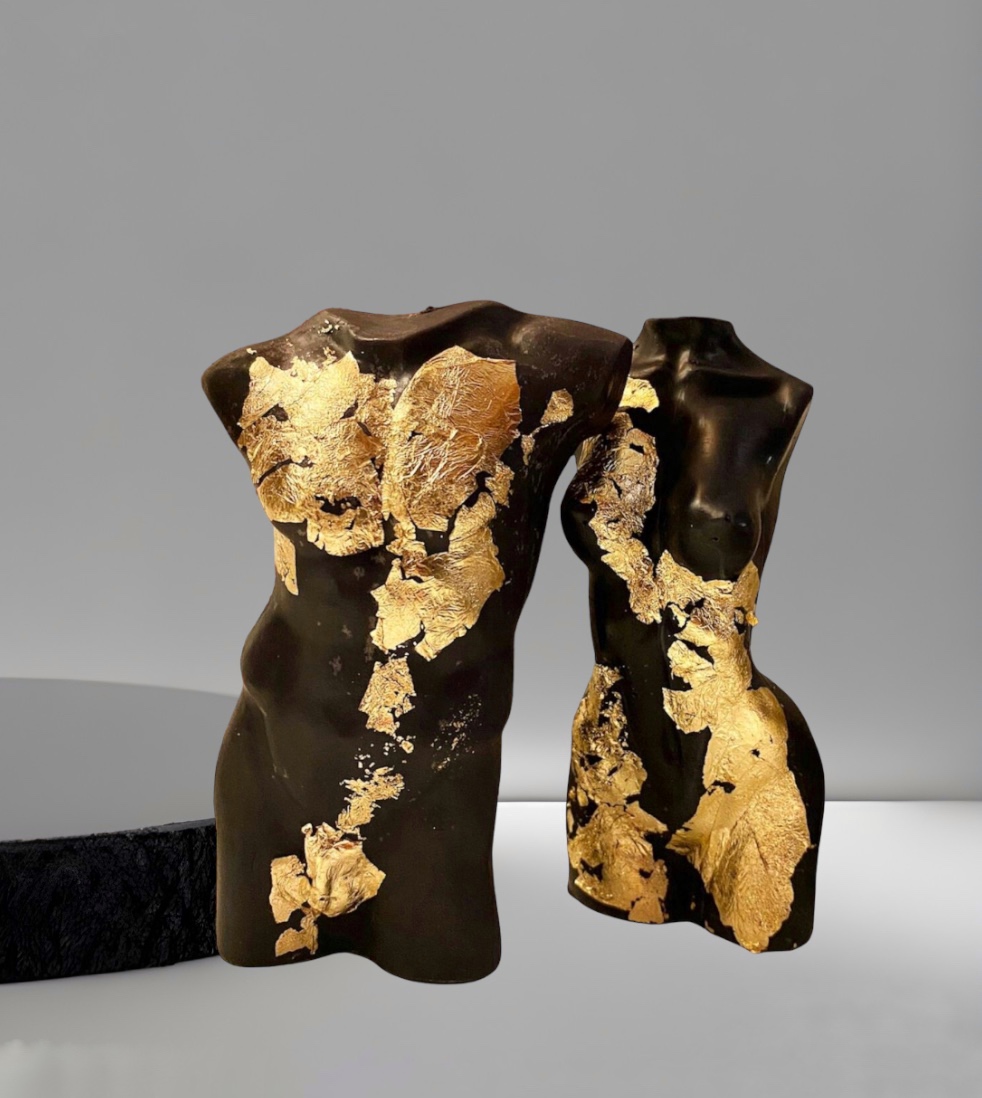 Bougie Sculptures Love gold