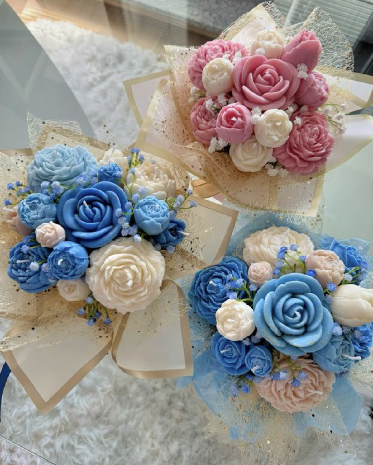 Bouquet de fleurs & bougie